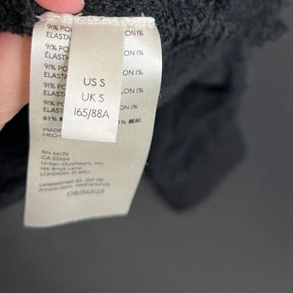 Free People Cabin Fever Sweater S | Black Off-Shoulder Cozy Knit - Picture 8 of 12